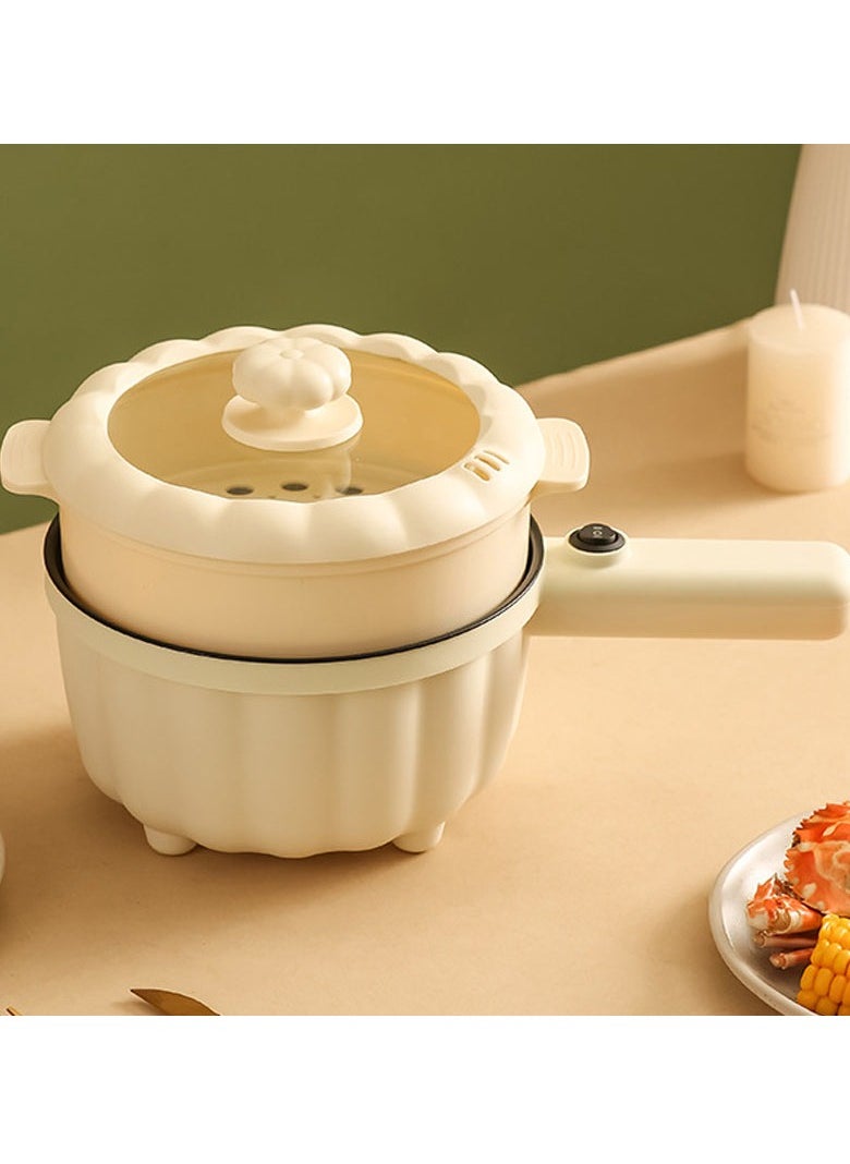 Hihonor Electric Hot Pot, Plastic and Ceramic Mini Electric Cooker Easy To Clean Long Handle for Office (Green)  - Image 1