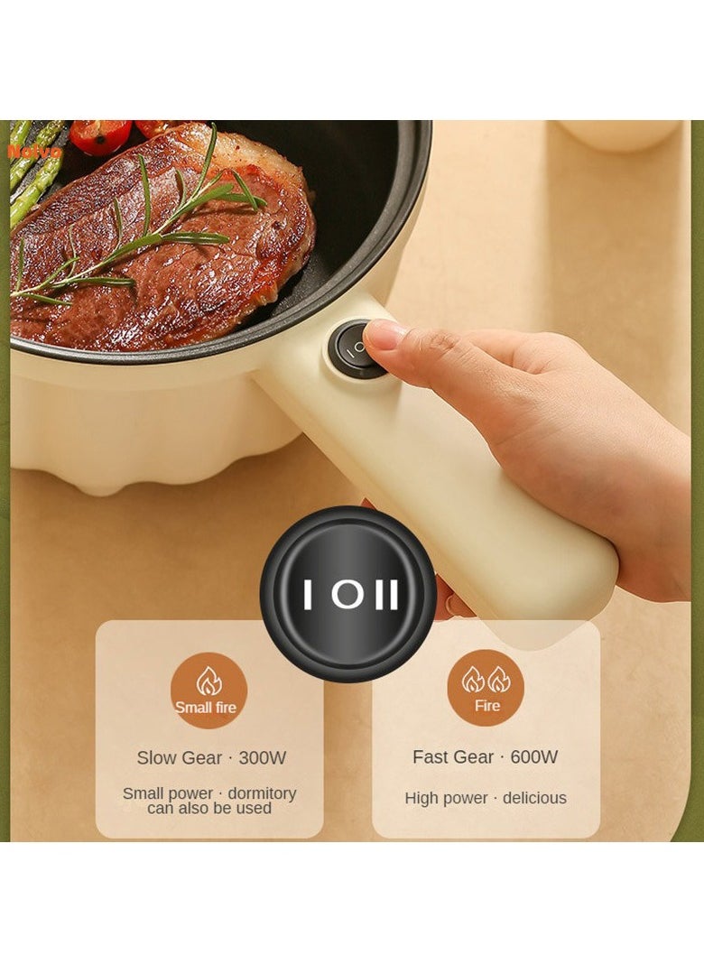 Hihonor Electric Hot Pot, Plastic and Ceramic Mini Electric Cooker Easy To Clean Long Handle for Office (Green)  - Image 3