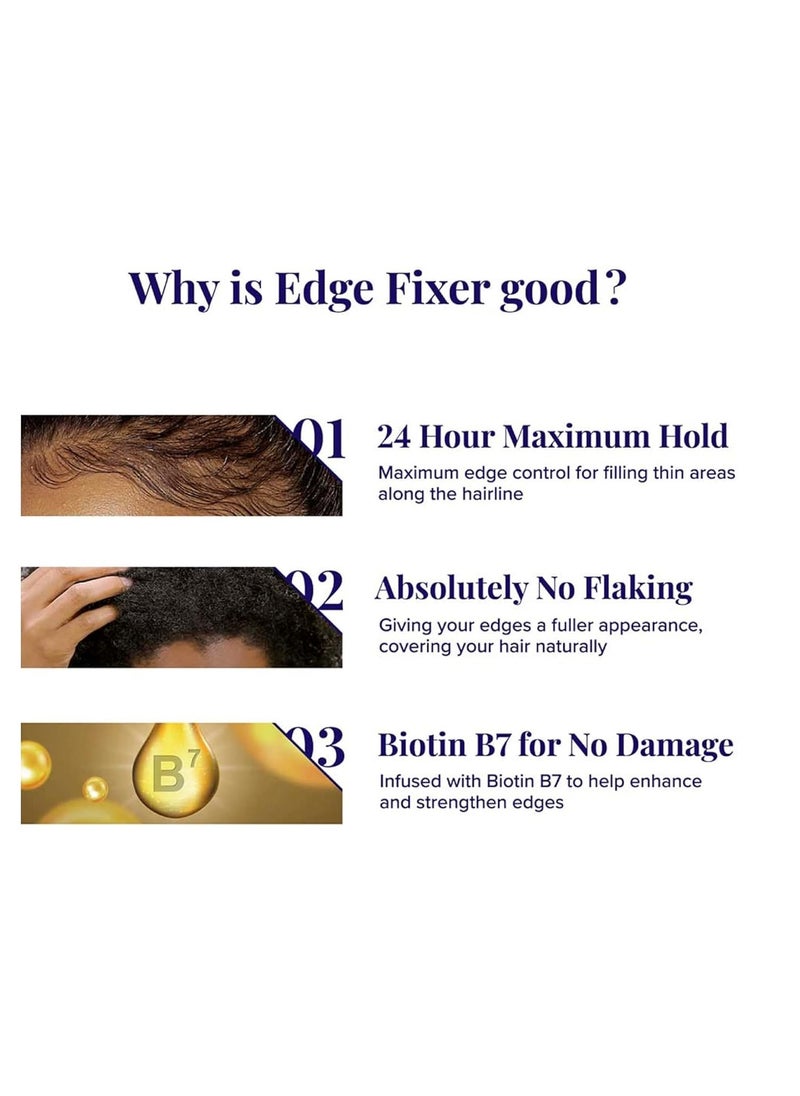 Red by Kiss Red by Kiss Edge Fixer 24 Hour Maximum Hold Edge Wax No Flaking Biotin B7 Infused Hair Gel 1.01 fl.oz (Unscented)  - Image 2