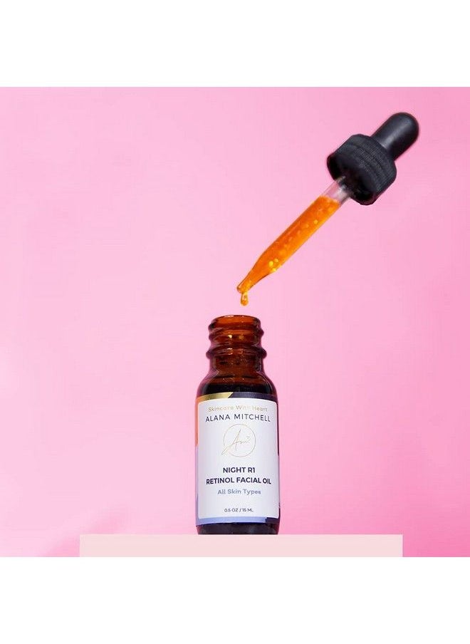 Alana Mitchell - Skin Care Retinol Serum For Face Overnight Face Serum Anti Aging Serum To Reduce Dark Spots Wrinkles & Fine Lines 100% Natural Face Oil Brightening Skin Care Facial Oil (15 Ml) - Image 1