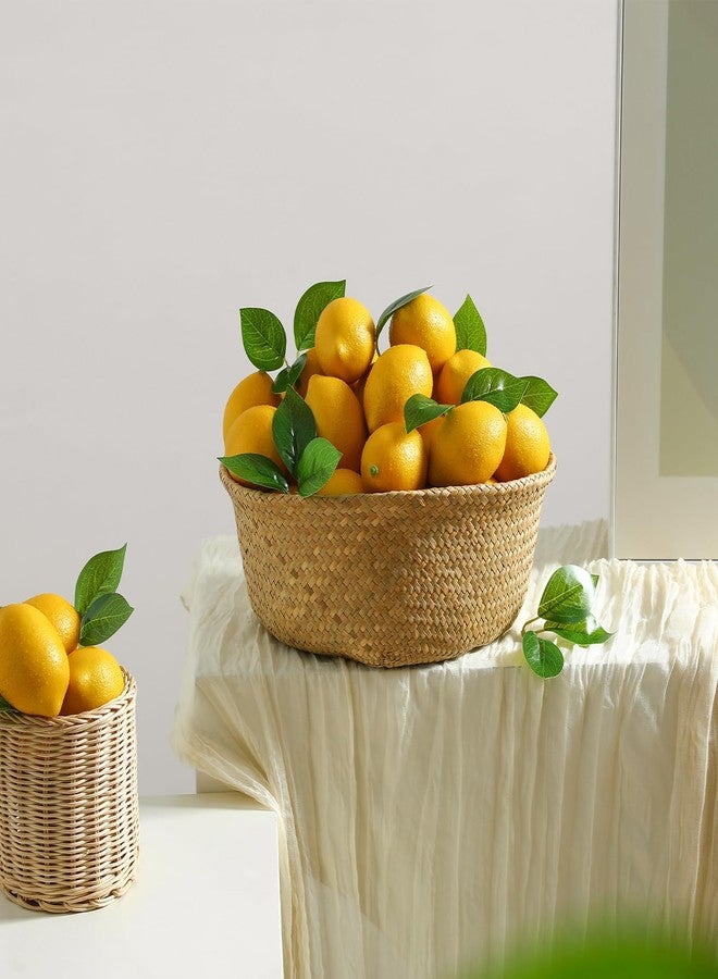 dallisten 12PCS Artificial Lemons - Lifelike Fake Yellow Lemons for Kitchen Decor, Fruit Bowl, Lemonade Party, Photo Props & Summer Table Decorations - Realistic Faux Fruit for Home & Events - Image 5