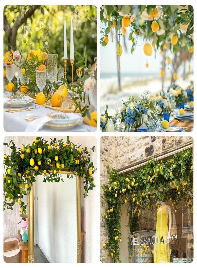 dallisten 12PCS Artificial Lemons - Lifelike Fake Yellow Lemons for Kitchen Decor, Fruit Bowl, Lemonade Party, Photo Props & Summer Table Decorations - Realistic Faux Fruit for Home & Events - Image 4