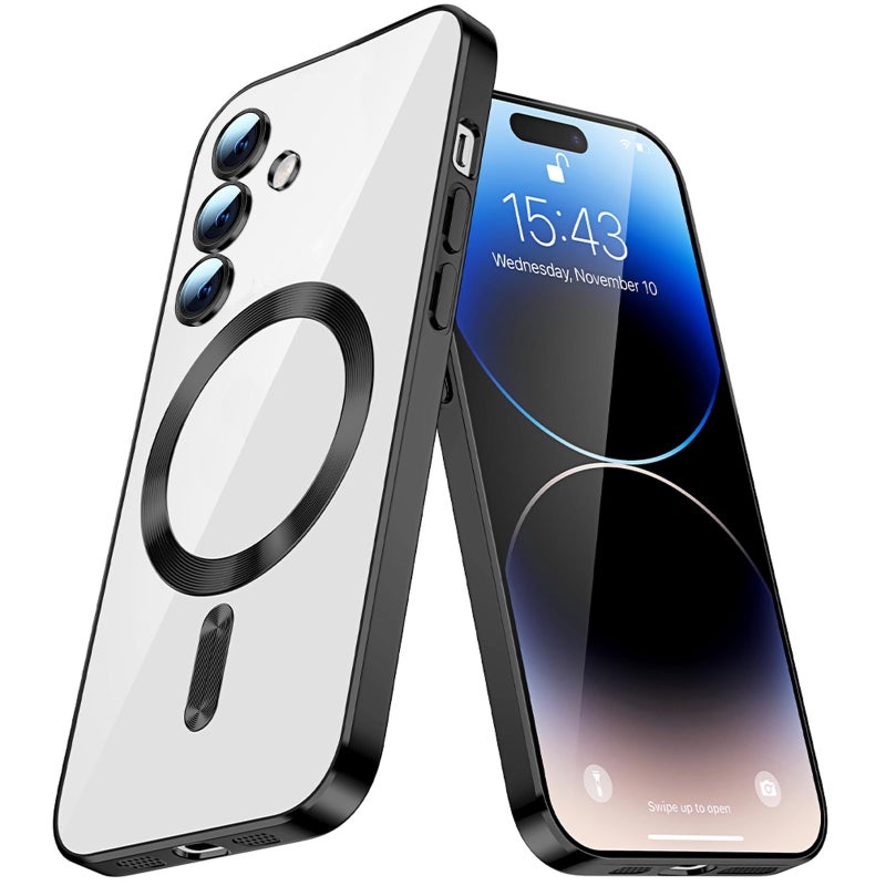 غلاف هاتف مغناطيسي أزرق فاخر لجهاز Galaxy S26 Plus، شفاف ومقاوم للصدمات - Image 5