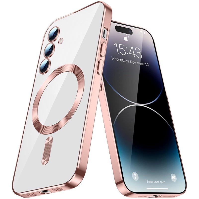 غلاف هاتف مغناطيسي أزرق فاخر لجهاز Galaxy S26 Plus، شفاف ومقاوم للصدمات - Image 4