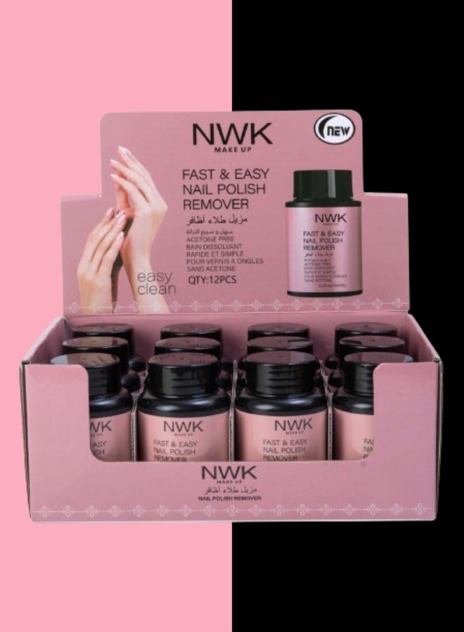 NWK 12 Pieces Fast And Easy Nail Polish Remover
