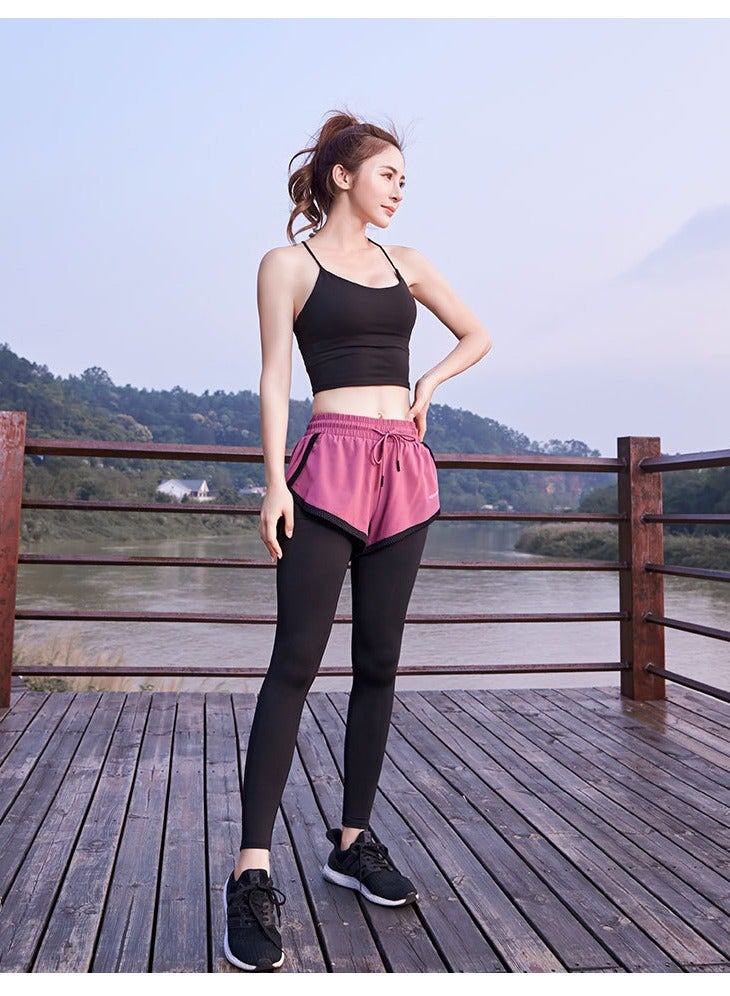 Loquat Yoga Fake two-piece sweatpants Pink - Image 1