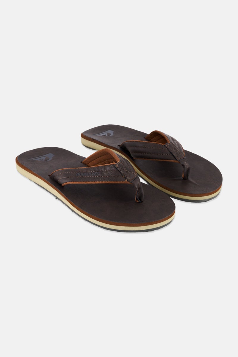 QUIKSILVER Men Carver Nubuck Slip On Slippers, Brown - Image 1