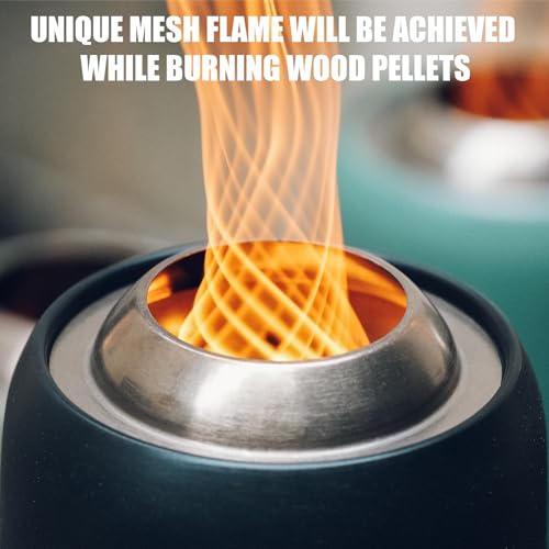 ONLYFIRE OUTDOOR LIVING Tabletop Fire Pit Burning Woods/Pellets, Portable Small Fireplace with Storage Bag for Camping Tailgating RV Patio Backyard, Smokeless Camping Stove 9.5", FP055 Silver - Image 3