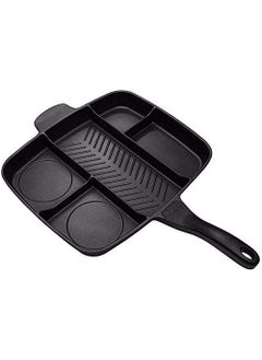 PAVITYAKSH PAVITYAKSH 5 in 1 Double Sided Non-Stick ABS Divided Magic Grill Frying Pan, Oven Meal Skillet  - Image 2