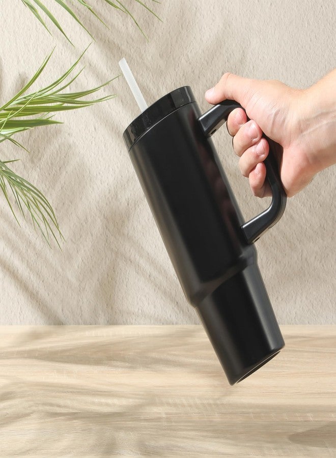 جيبسون هوم كوب جيبسون هوم مارينا للسفر من الفولاذ المقاوم للصدأ سعة 29 أونصة، مزود بمقبض وماصة، وجدار مزدوج معزول، وغطاء مانع للتسرب، يناسب حامل أكواب السيارة، لون أسود مطفي - Image 5