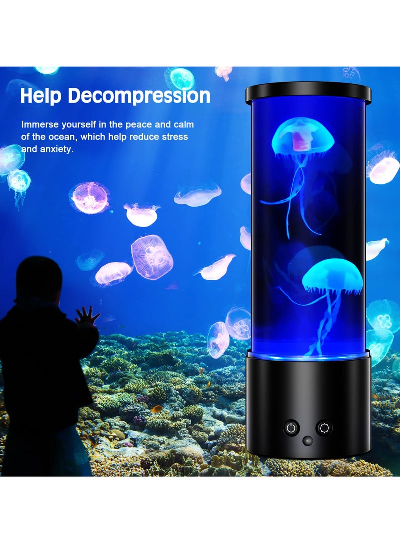 إكسفور مصباح قنديل البحر، مصباح مزاج خزان قنديل البحر متغير 17 لونًا للمنزل والمكتب وتزيين سطح المكتب للغرفة، ضوء ليلي لحوض السمك قنديل البحر، هدايا عيد الميلاد للأطفال والمراهقين والفتيات والأولاد والبالغين - Image 5