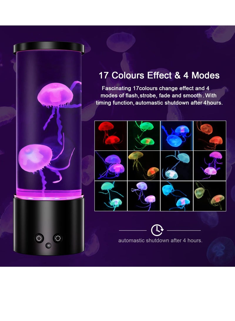 إكسفور مصباح قنديل البحر، مصباح مزاج خزان قنديل البحر متغير 17 لونًا للمنزل والمكتب وتزيين سطح المكتب للغرفة، ضوء ليلي لحوض السمك قنديل البحر، هدايا عيد الميلاد للأطفال والمراهقين والفتيات والأولاد والبالغين - Image 3