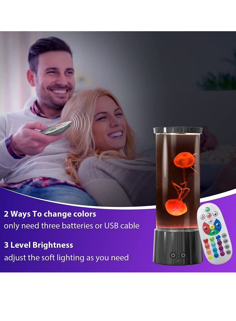 إكسفور مصباح قنديل البحر، مصباح مزاج خزان قنديل البحر متغير 17 لونًا للمنزل والمكتب وتزيين سطح المكتب للغرفة، ضوء ليلي لحوض السمك قنديل البحر، هدايا عيد الميلاد للأطفال والمراهقين والفتيات والأولاد والبالغين - Image 4