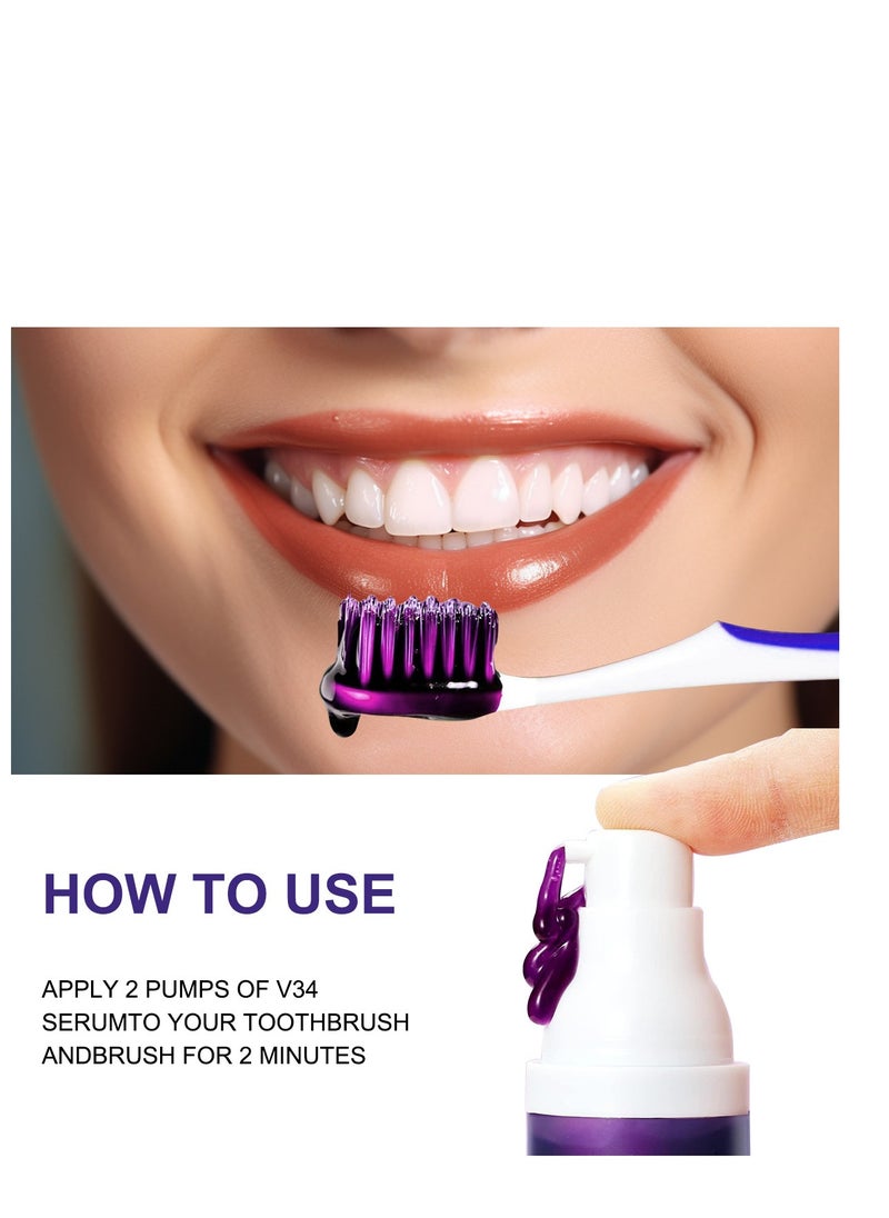 LANEMAY - Purple Toothpaste 30 ml, Toothpaste for Teeth Whitening, Yellow Teeth Cleaning, Colour Corrector and Effective Stains Removal, Oral Hygiene Care and Health - Image 1