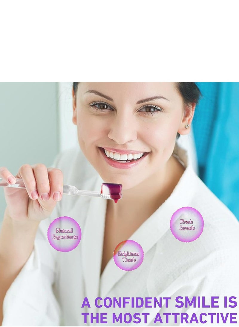 LANEMAY - Purple Toothpaste 30 ml, Toothpaste for Teeth Whitening, Yellow Teeth Cleaning, Colour Corrector and Effective Stains Removal, Oral Hygiene Care and Health - Image 1