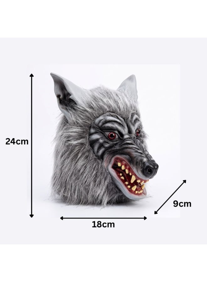 Brain Giggles BrainGiggles Scary Ware Wolf Mask, Durable, Adjustable Full Face Halloween Costume Mask for Men & Women, Masquerade & Halloween Cosplay Party face cover for adults ,(Ware Wolf Mask). - Image 3