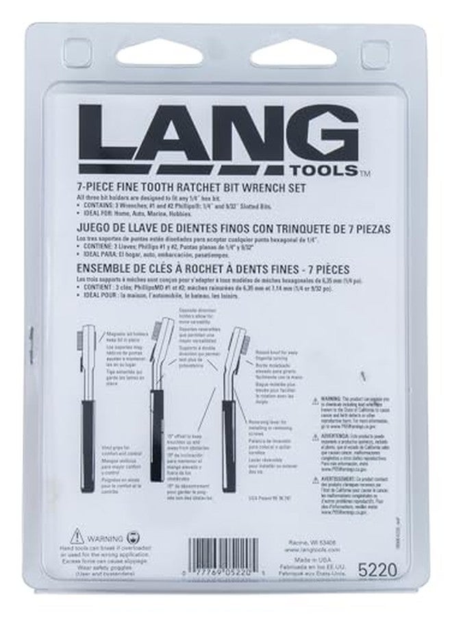 Lang Tools 5220 7-Piece Fine Tooth Bit Wrench Set , Black - Image 5