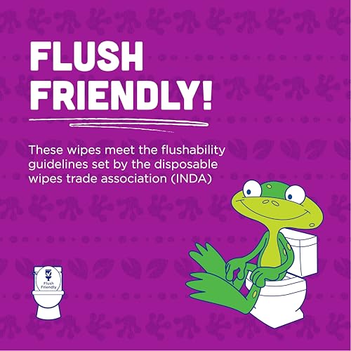 Kandoo Flushable Wipes for Baby and Kids by Kandoo, Sensitve and Unscented Formula, Hypoallergenic Potty Training Wet Cleansing Cloths, 200 Count, Single Package - Image 4