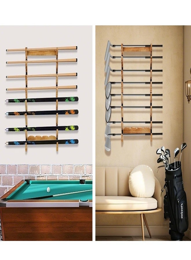 BiJun Sword Katana Wall Mount, 8-Tiers Sword Holder Lightsaber Mounts for Wall Solid Wood Samurai Stand Hook Swords Hanger Display Support Gladiator Crusader Wakizashi Tanto Sasuke Wand Rack - Image 3