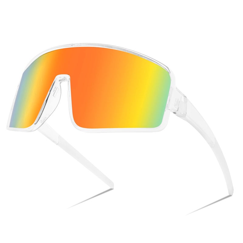 FEISEDY FEISEDY Sports Sunglasses, Polarized Oversized Shield for Women Men Youth, Baseball Cycling Running Outdoor Visor B2988  - Image 1