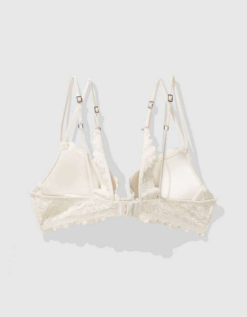 Aerie  Aerie Show Off Rosey Lace Demi Push Up Bra for Women | Best Price UAE