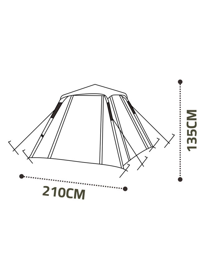 DPT Camping Tent, White, Size210*210*135Cm - Image 5