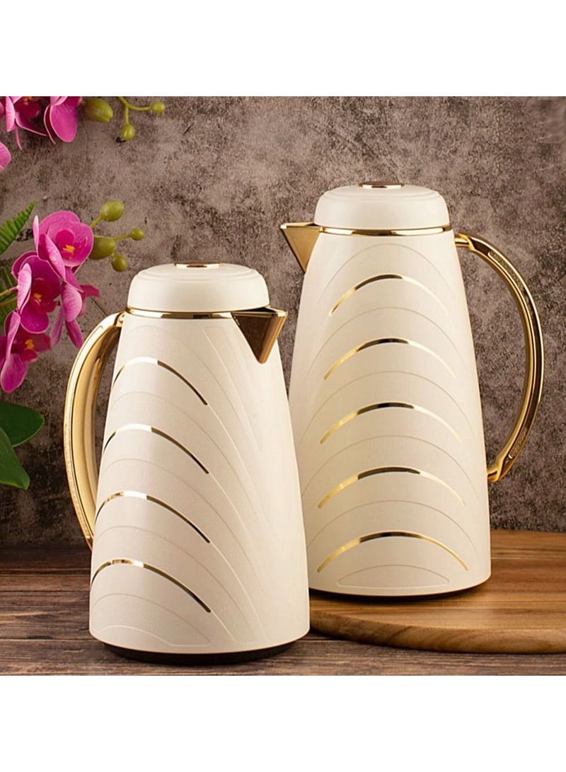 السيف  طقم ترامس مهرة من السيف للشاي والقهوة لولؤي/ذهبي - Image 1