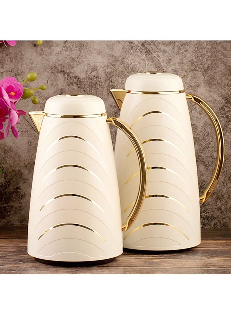 السيف  طقم ترامس مهرة من السيف للشاي والقهوة لولؤي/ذهبي - Image 2