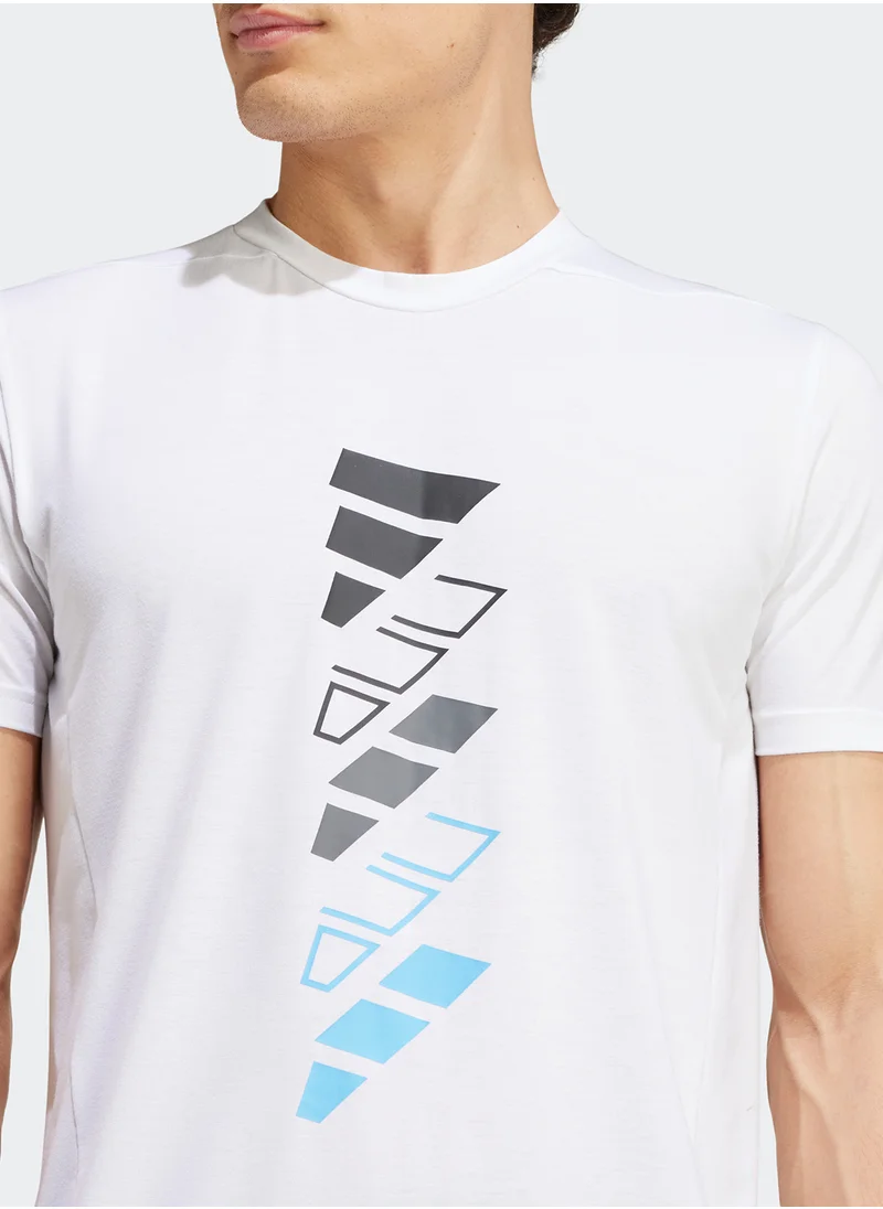 Adidas Aeroready D4T Logo Graphic T-Shirt