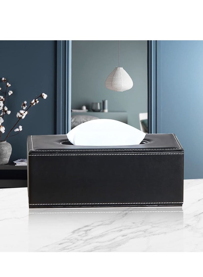 PU Leather Car Tissue Box Tissue Holder for Home Office Car Automotive Decoration - Image 2