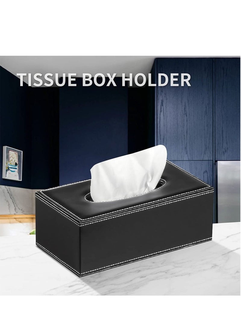 PU Leather Car Tissue Box Tissue Holder for Home Office Car Automotive Decoration - Image 3