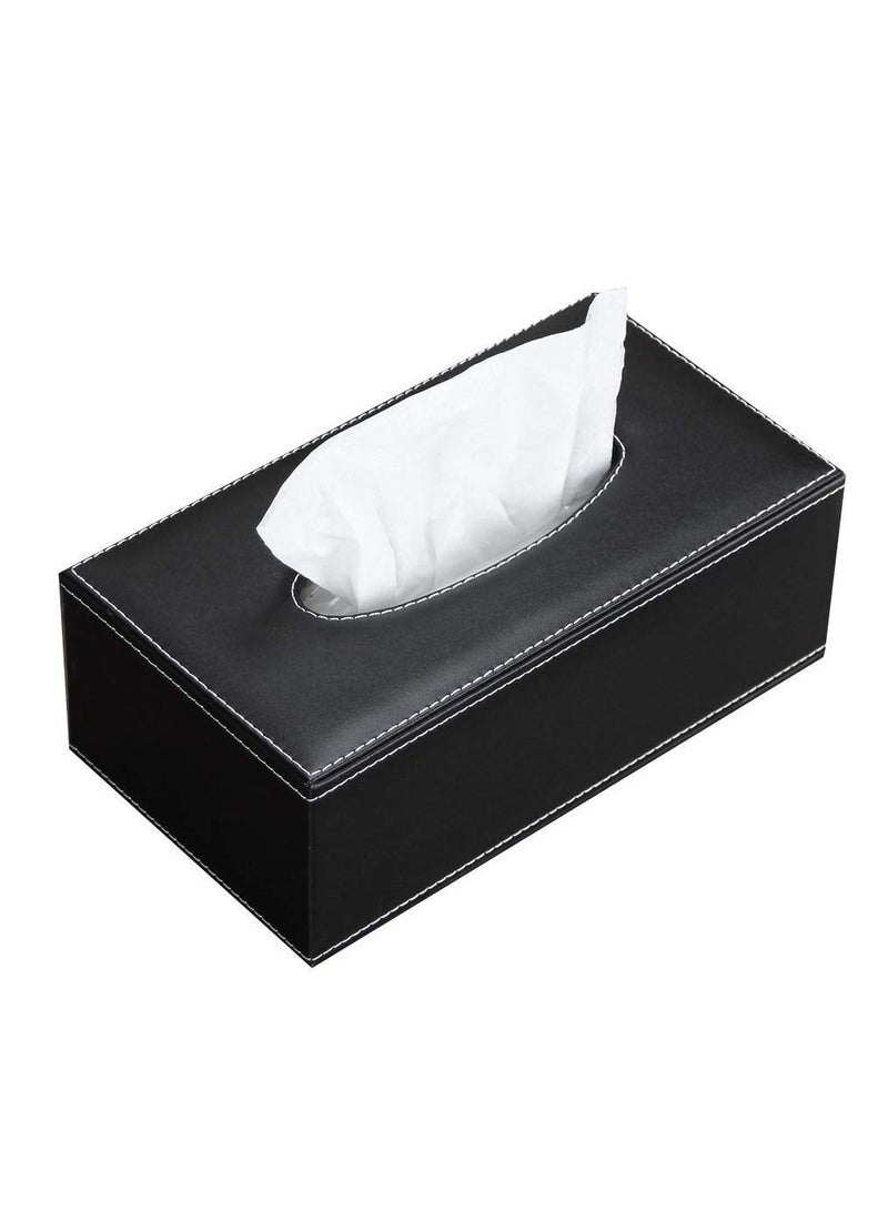 PU Leather Car Tissue Box Tissue Holder for Home Office Car Automotive Decoration - Image 1