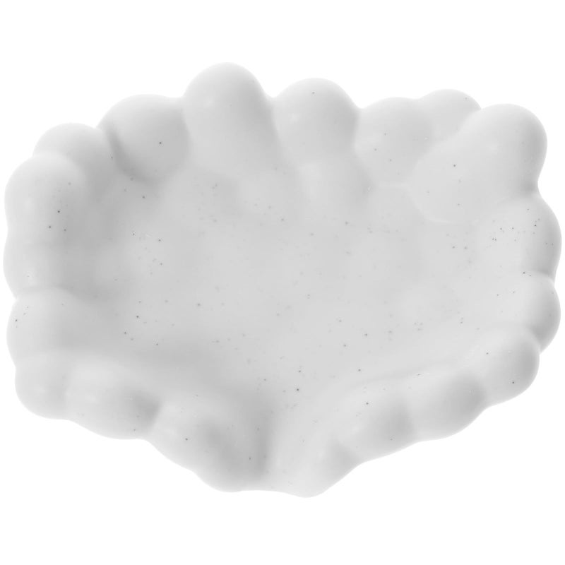 Ceramic Soap Dish Holder Wear Resistant White Tray For Shower Bathroom Household Use - Image 2