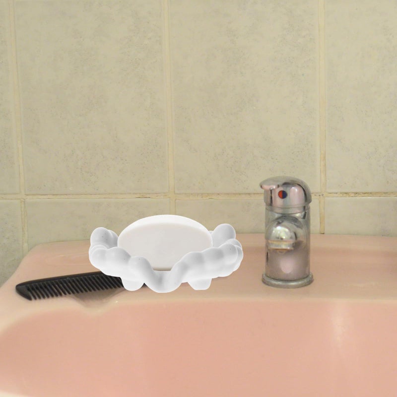 Ceramic Soap Dish Holder Wear Resistant White Tray For Shower Bathroom Household Use - Image 5
