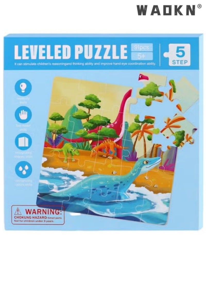 WAOKN Magnetic Puzzles for Kids Travel Toddler Puzzles Activities Toy for Boys and Girls Learning Magnet for Road Trip Dinosaur Set