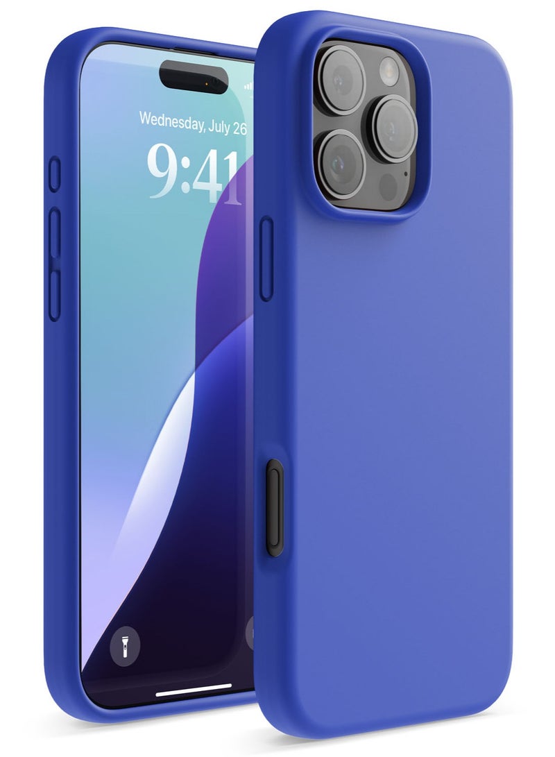 Elago Liquid Silicone for iPhone 16 PRO Case Cover Full Body Protection, Shockproof, Slim, Anti-Scratch Soft Microfiber Lining - Cobalt Blue - Image 1