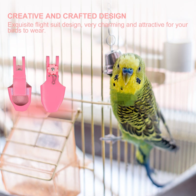 Budgie Cockatiel Diaper Bird Parrot Flight Suit Clothes with 4M Leash - Image 5