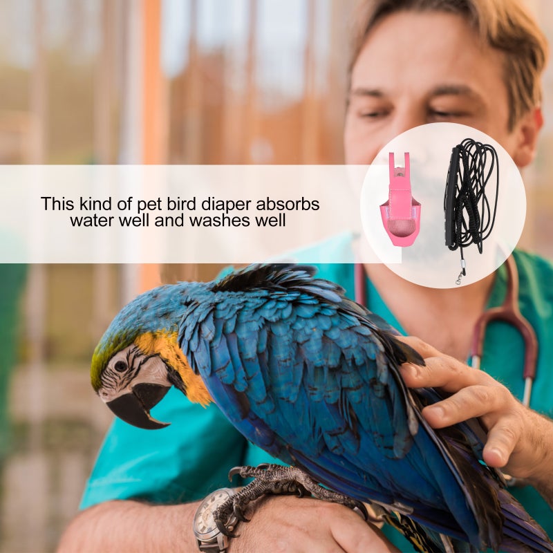 Budgie Cockatiel Diaper Bird Parrot Flight Suit Clothes with 4M Leash - Image 3