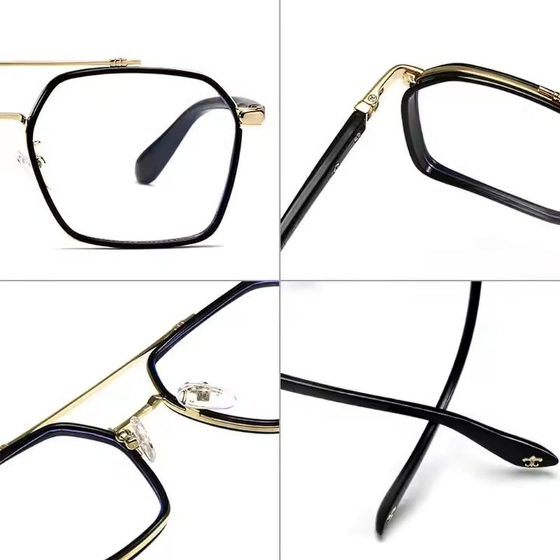 Dervin Zero Power Computer Bluelight Blocking Glasses For Men and Women | Blue Cut Computer Glasses | Anti Glare, Lightweight & Blocks Harmful Rays | Full Rim Square Glasses - Image 4