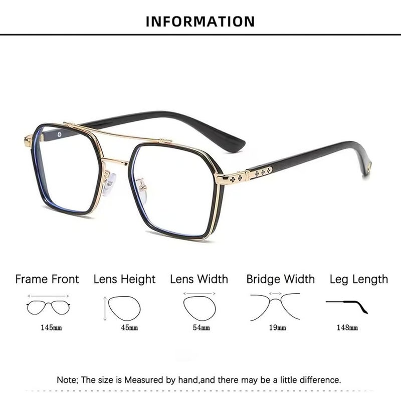Dervin Zero Power Computer Bluelight Blocking Glasses For Men and Women | Blue Cut Computer Glasses | Anti Glare, Lightweight & Blocks Harmful Rays | Full Rim Square Glasses - Image 5