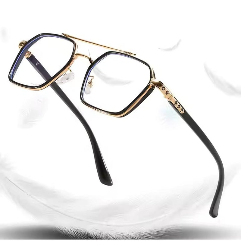 Dervin Zero Power Computer Bluelight Blocking Glasses For Men and Women | Blue Cut Computer Glasses | Anti Glare, Lightweight & Blocks Harmful Rays | Full Rim Square Glasses - Image 3