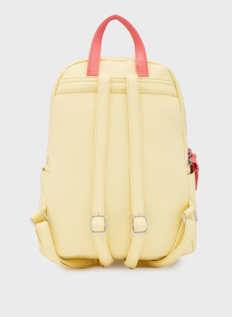 CAPRESE-SIA FASHION BACKPACK MEDIUM LT. YELLOW - Image 2