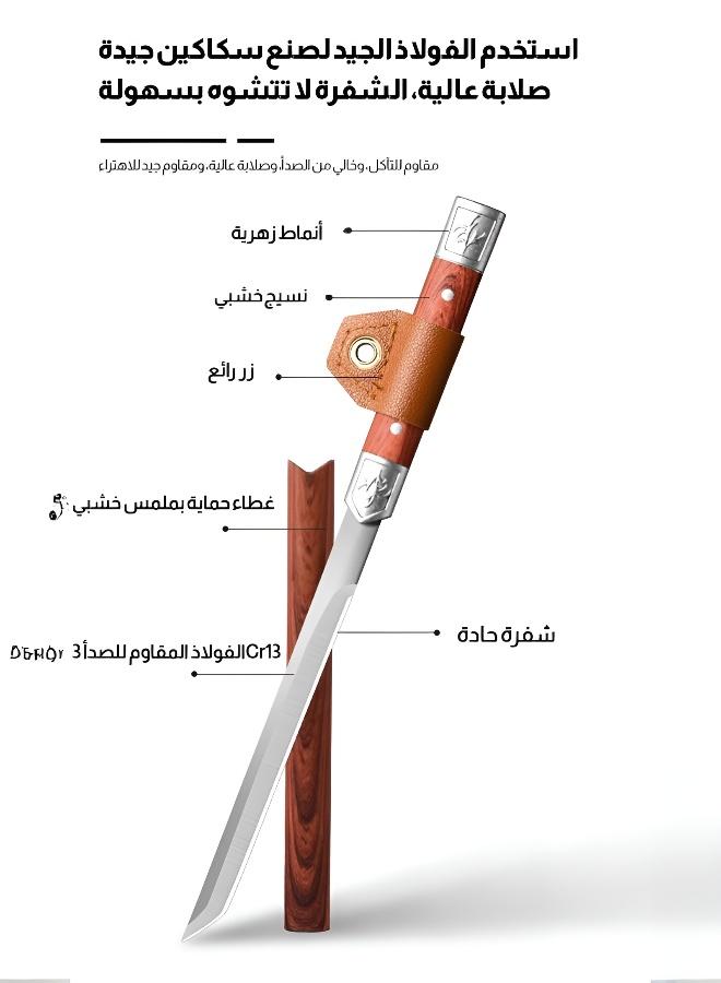 Portable Multi-functional Kitchen Utility Knife – Blade thickness: 2 mm, overall length: 21.4 cm. Featuring a slim design and a sharp stainless steel blade, it is ideal for home use, cooking and outdoor activities. - Image 5