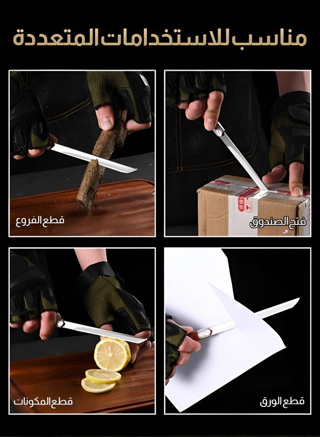 Portable Multi-functional Kitchen Utility Knife – Blade thickness: 2 mm, overall length: 21.4 cm. Featuring a slim design and a sharp stainless steel blade, it is ideal for home use, cooking and outdoor activities. - Image 2