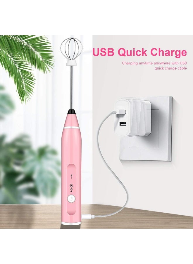 زوبا ماكينة كهربائية لصنع رغوة الحليب والنسكافية 2 في 1 -خفاق الحليب اليدوي القابل للشحن – 3 سرعات قابلة للتعديل لتحضير اللاتيه والقهوة والكابتشينو، مع خلاط إضافي للبيض - (متعدد الألوان)اختيار اللون عشوائي - Image 5