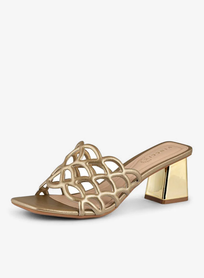 فينتشي صنادل نسائية ذات حزام واحد بكعب عال