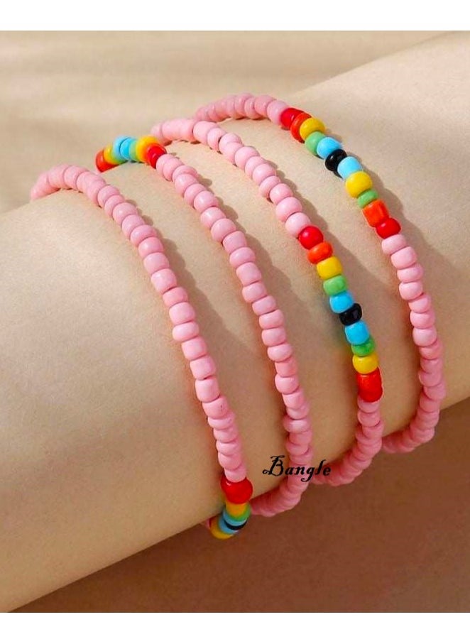 ماركة غير محددة حظاظه استيك مطاط 4 اساور 