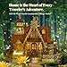 FUNPOLA 3D Wood Puzzle Countryside Cottage Model DIY Miniature Building Kit with Spark LED Lights Craft Rural Architecture Home Dcor Gift for Adults - Image 4