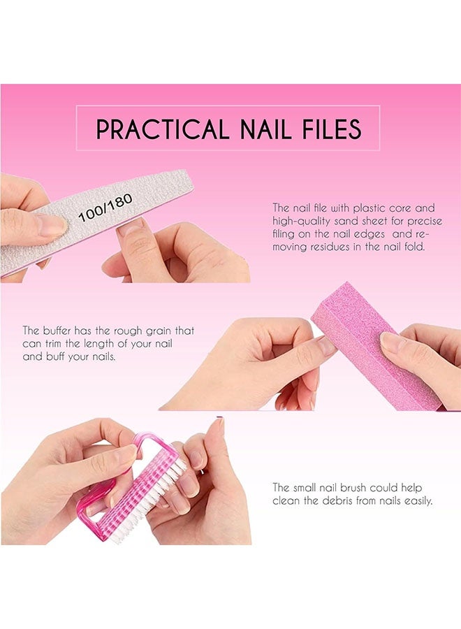 12Pcs Pedicure Kit, Manicure Care Set for Hand and Foot with Nail Files 100/180, Nail Buffer Block, Cuticle Nippers, Cuticle Pusher, Cuticle Trimmer, Nail Lifter for Ingrown Toenails, for Home - Image 3