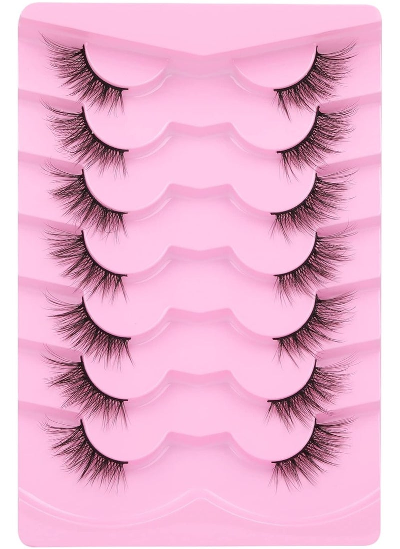Alice - Half Lashes Natural Look 3D Curl False Eyelashes 7 Pairs - Image 1
